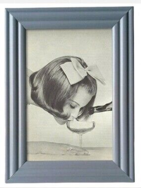 Vintage Drinkin Party Girl Night Out Retro Funny Weird Fun Framed Print fem fun